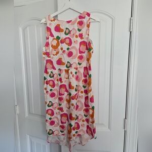 Emily McCarthy Linen Rayon Blend High Low Hem Sleeveless Dress Size Small